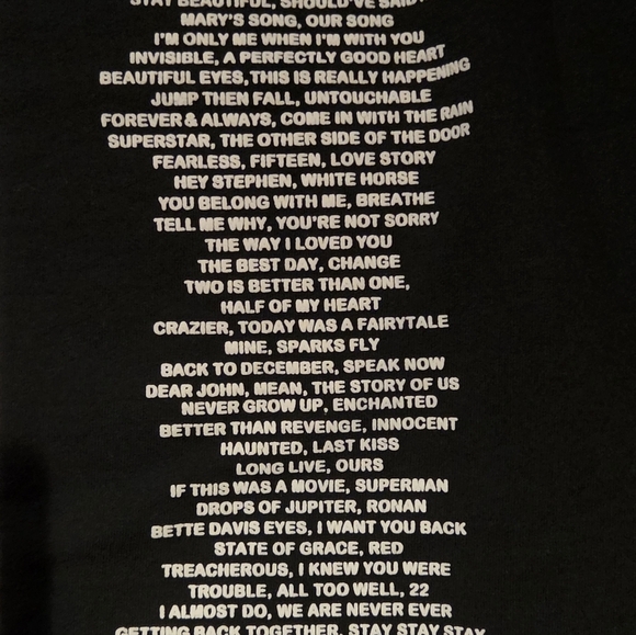 Taylor Swift Song Title Sweatpants – Medium Black Jerzees Nublend - Picture 5 of 8